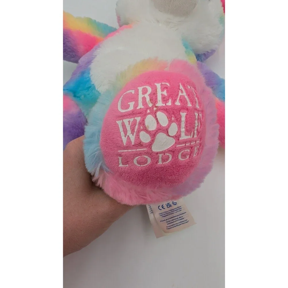Build A Bear Great Wolf Lodge Rainbow Wolf Limited Edition Exclusive